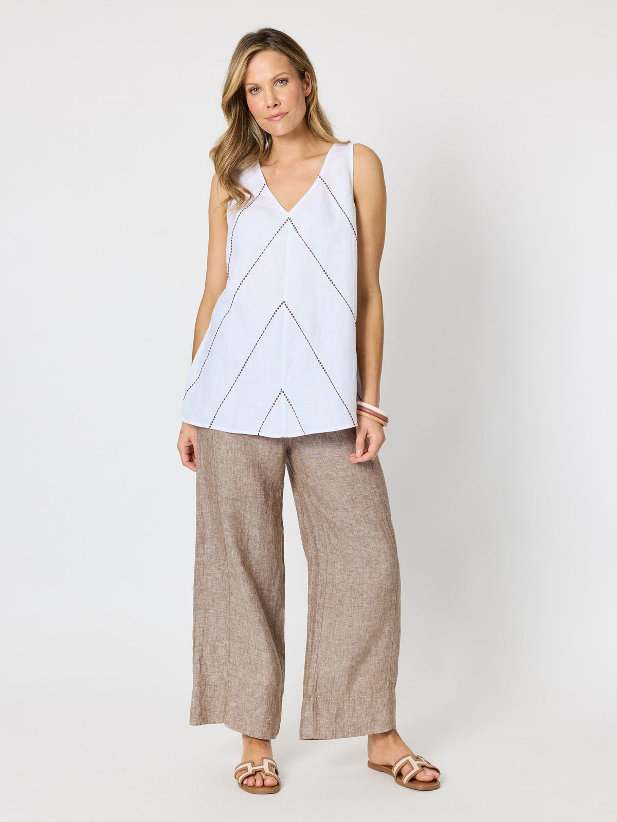 Hammock & Vine Haven Linen Wide Leg Pant (Mocha)