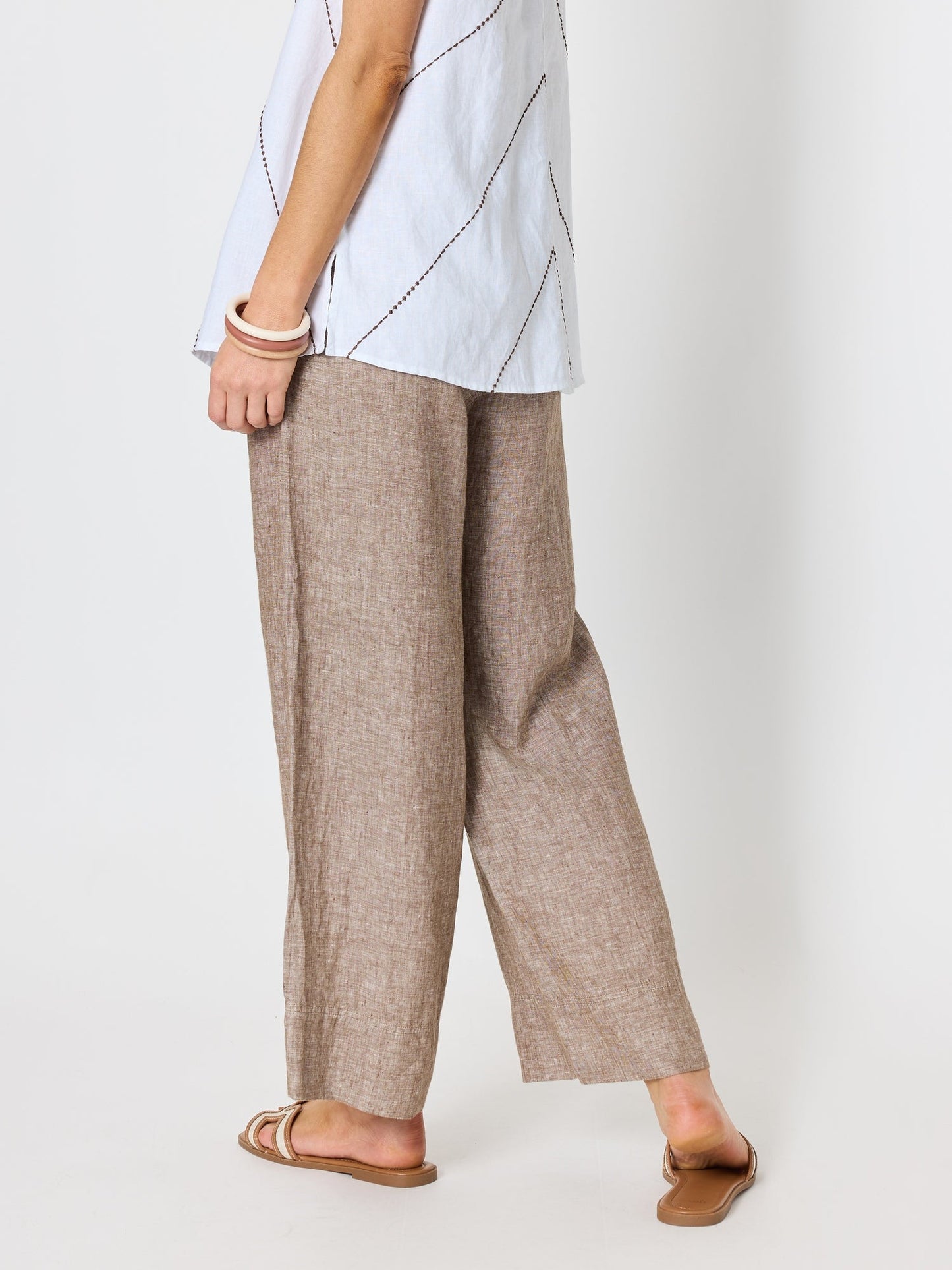 Hammock & Vine Haven Linen Wide Leg Pant (Mocha)