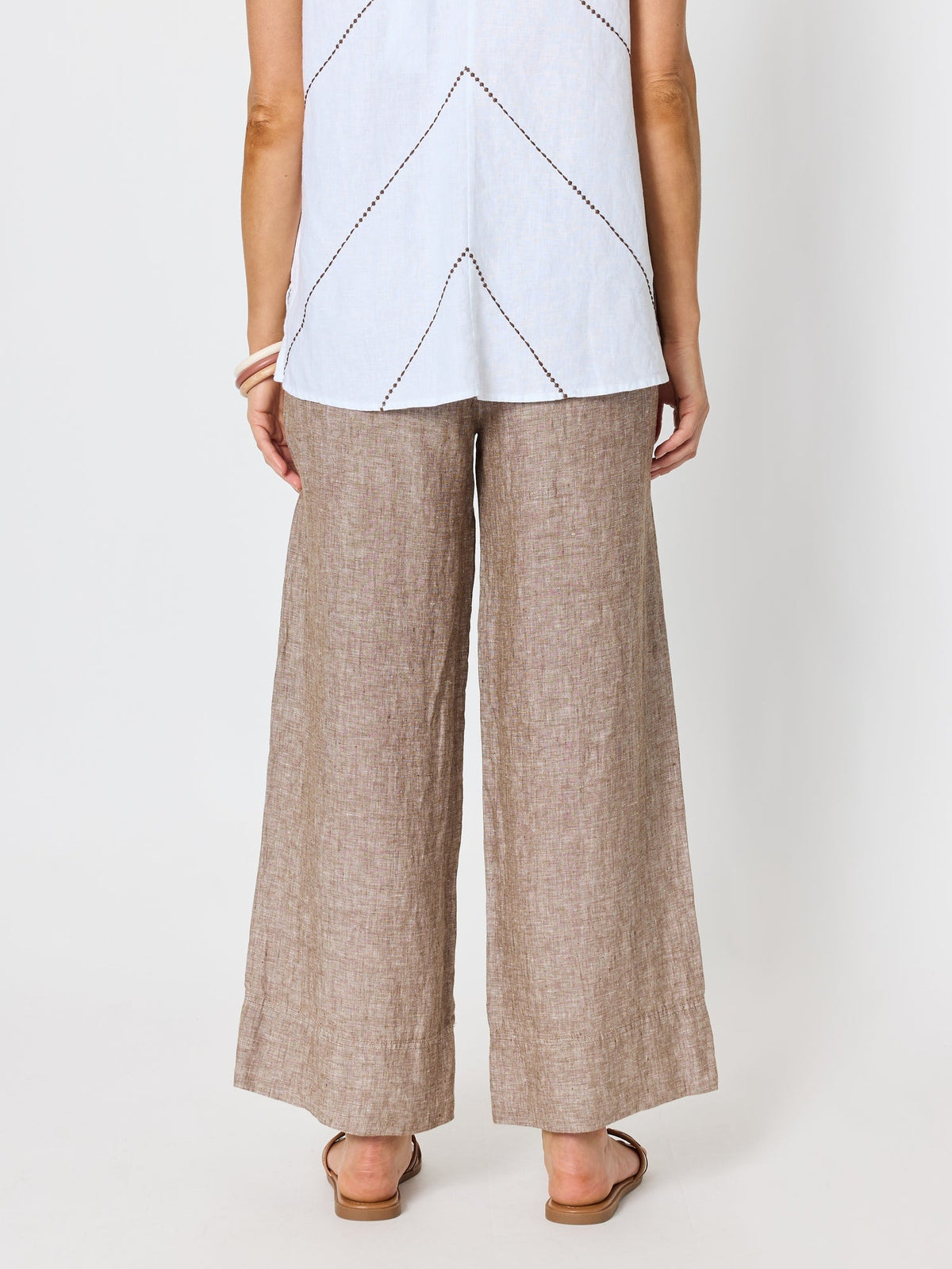 Hammock & Vine Haven Linen Wide Leg Pant (Mocha)