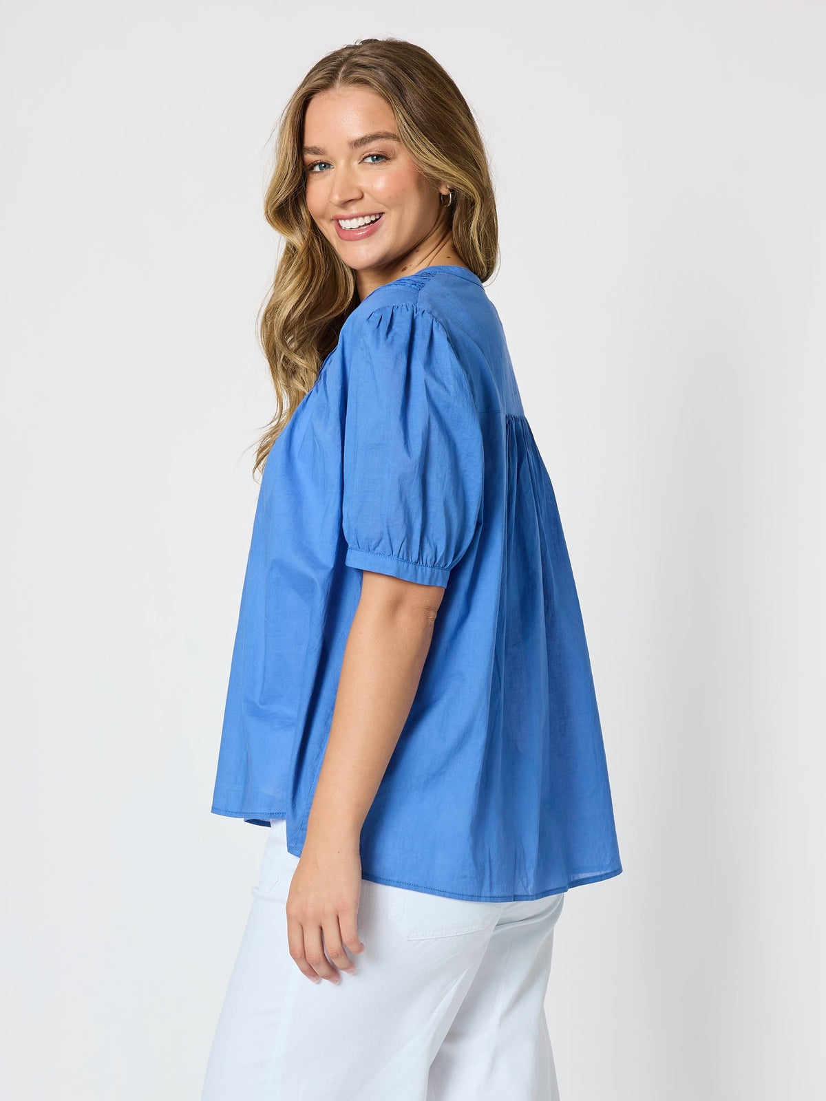 Threadz Acacia Cotton Shirt (Azure)