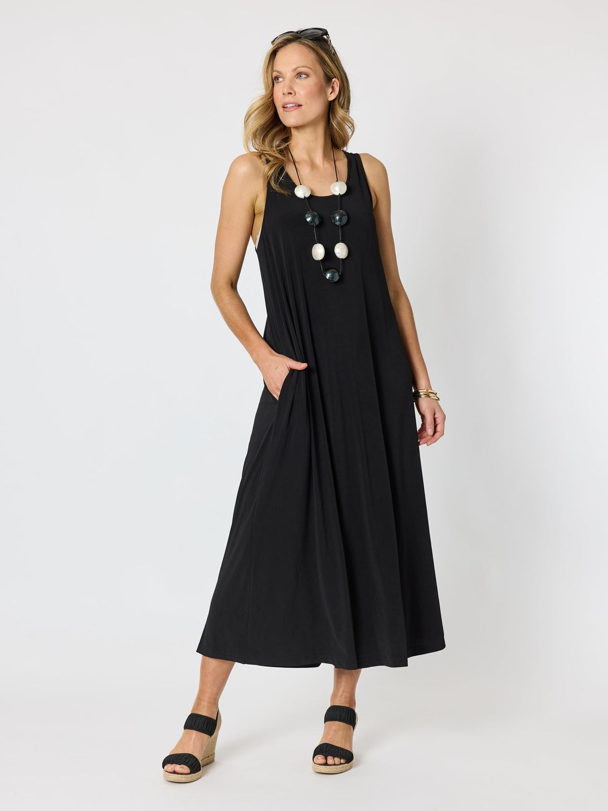Clarity Traveller Tank Dress (Black)