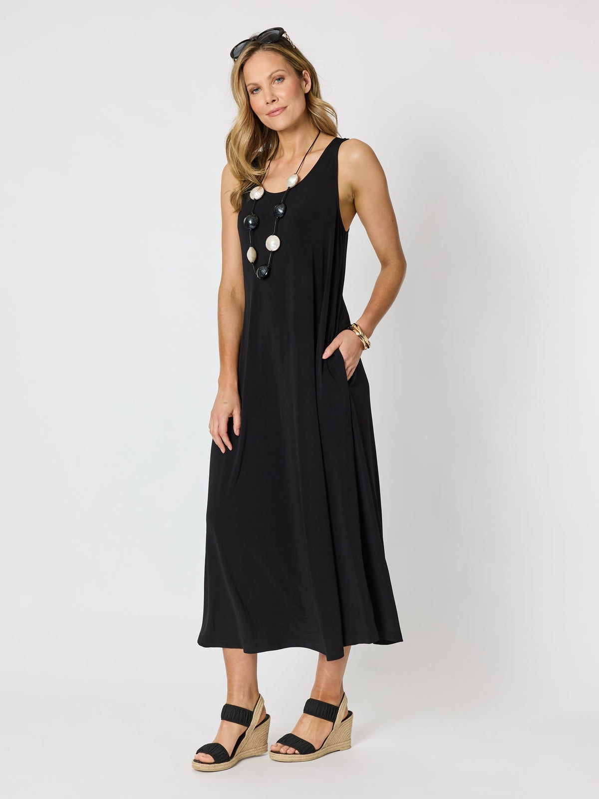 Clarity Traveller Tank Dress (Black)