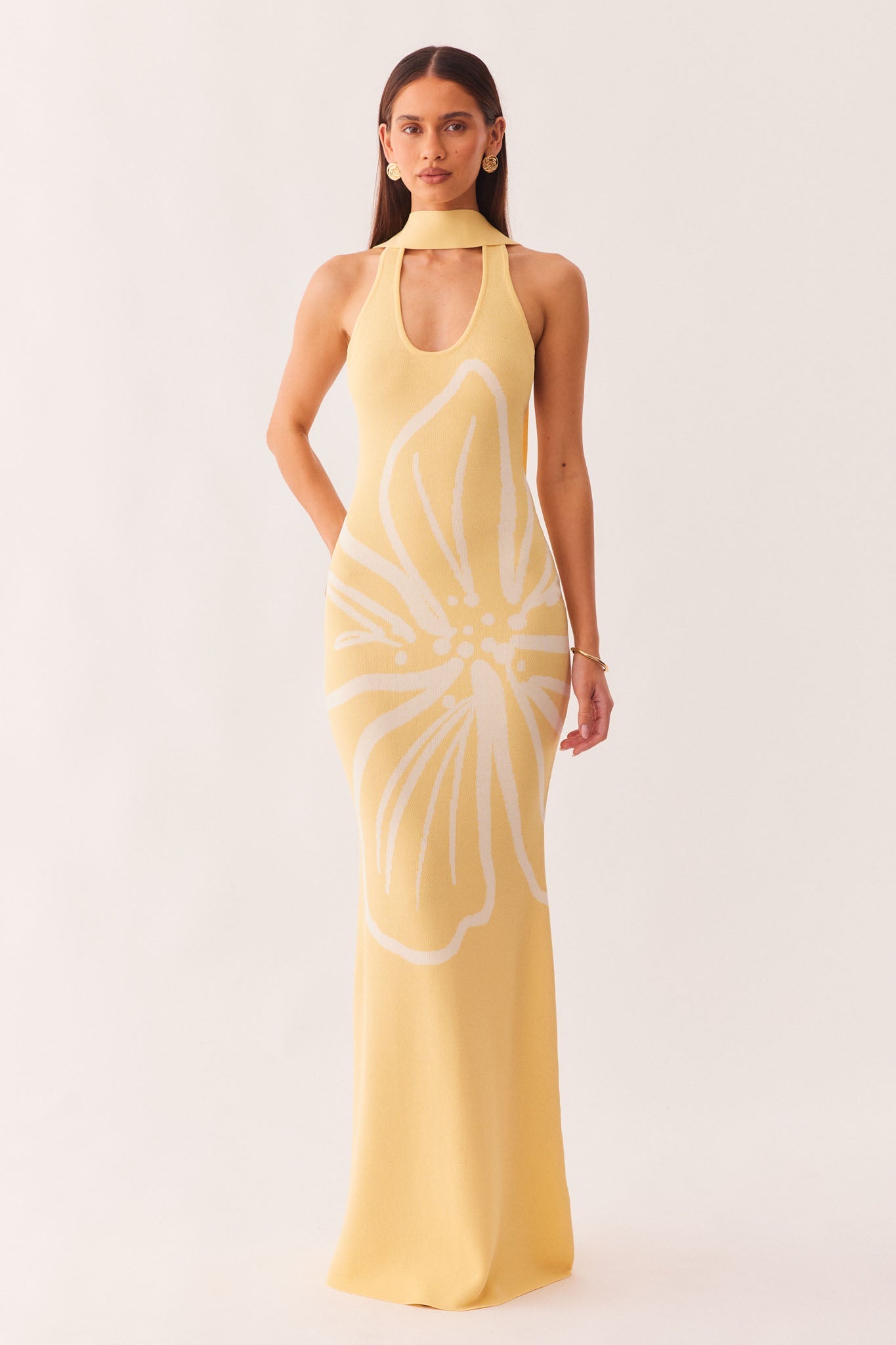 Image of Dresses. Productname: SNDYS JEMIMA MAXI DRESS in Butter colour by brand - SNDYS