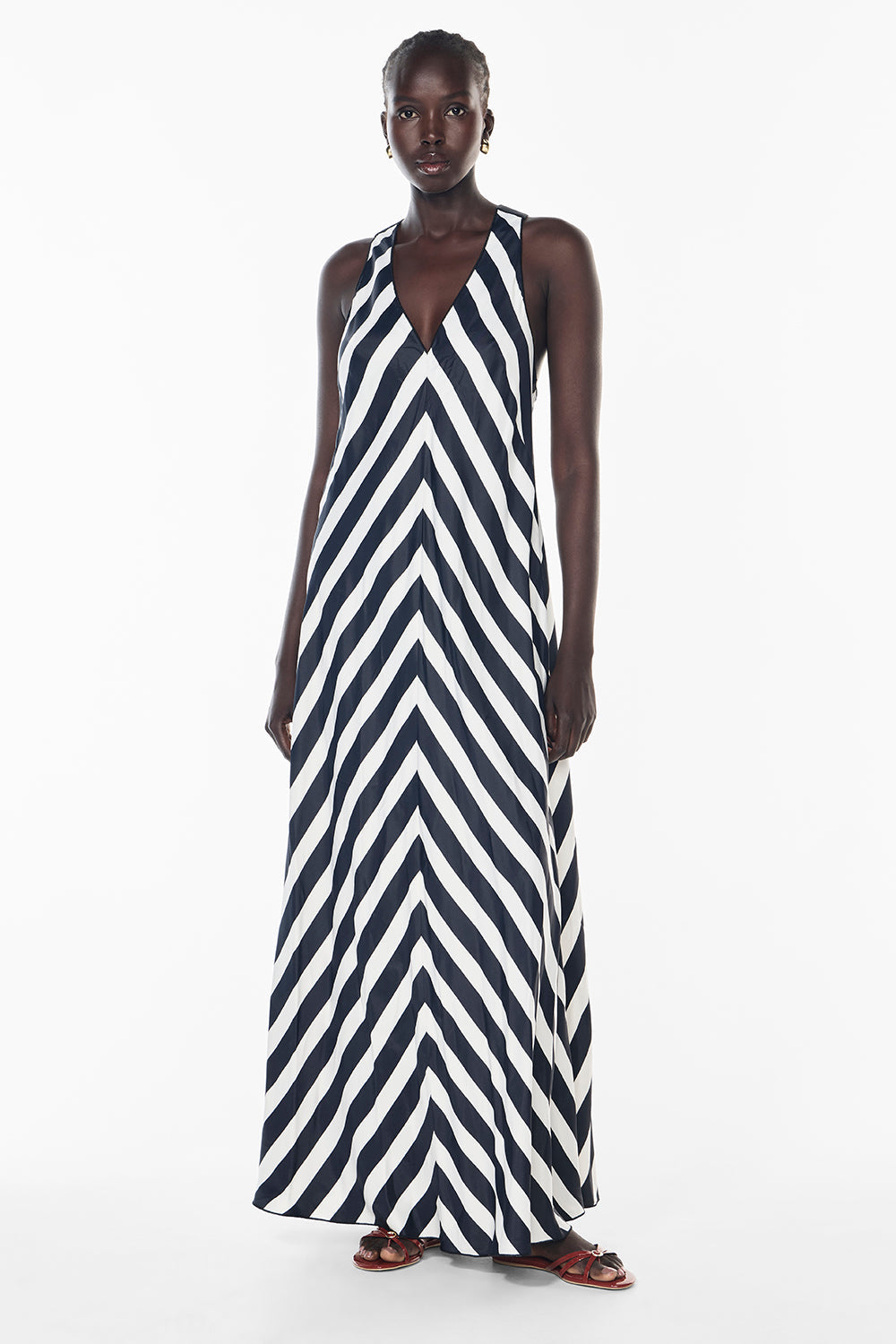 Image of Dresses. Productname: New Beat Maxi Dress in BLACK/WHITE colour by brand - Manning Cartell