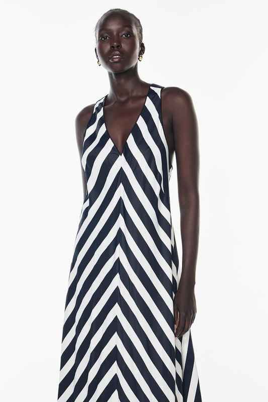 New Beat Maxi Dress (Black/White)