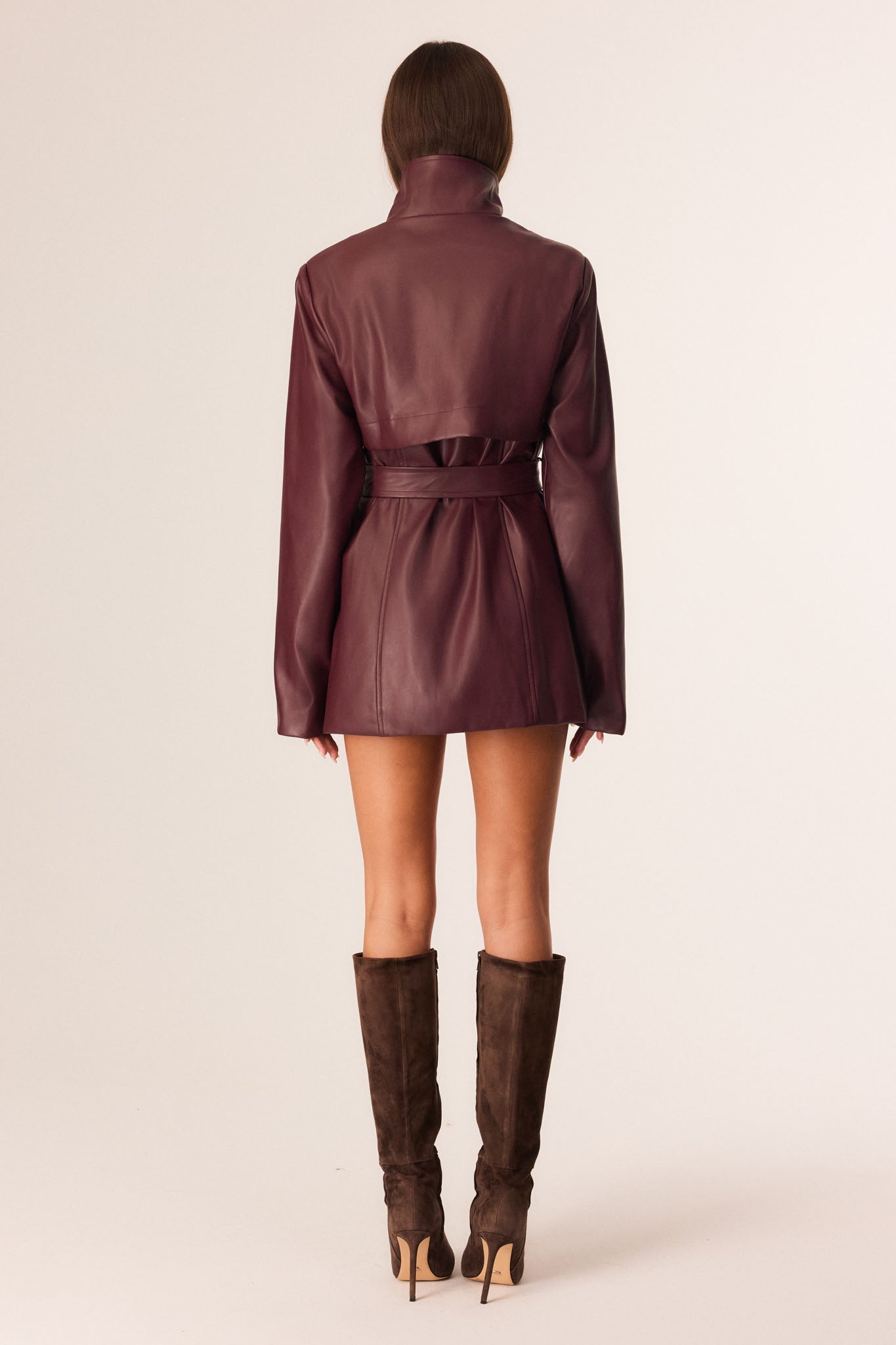 SNDYS SCOUT FAUX LEATHER JACKET (Plum)