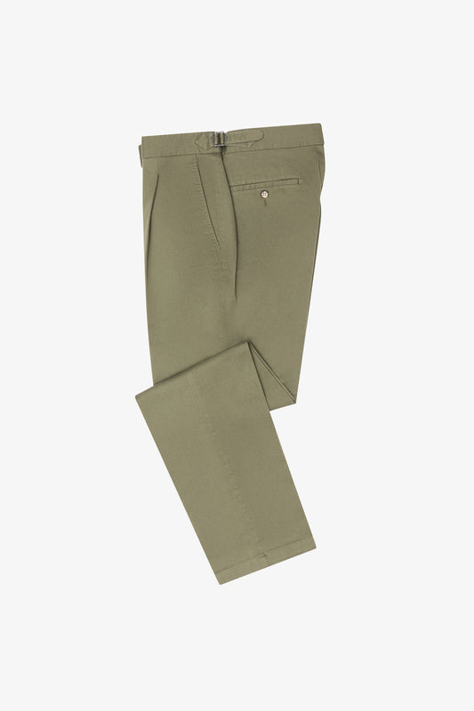 Anthony Squires Hudson Pants Cotton/Elastane In Twill Soft Finish (Olive)