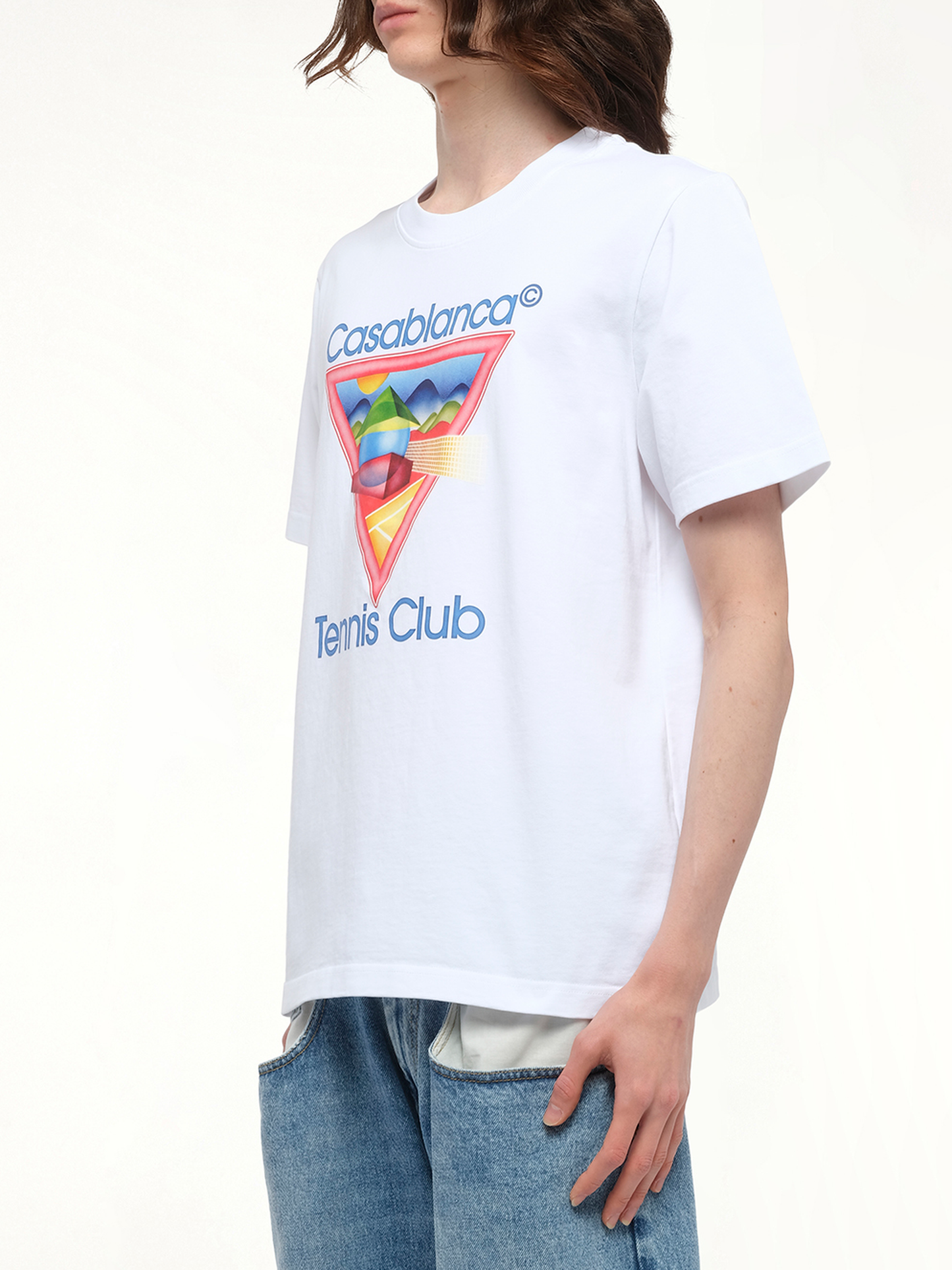 CASABLANCA Tennis Club Icon T-Shirt (White)
