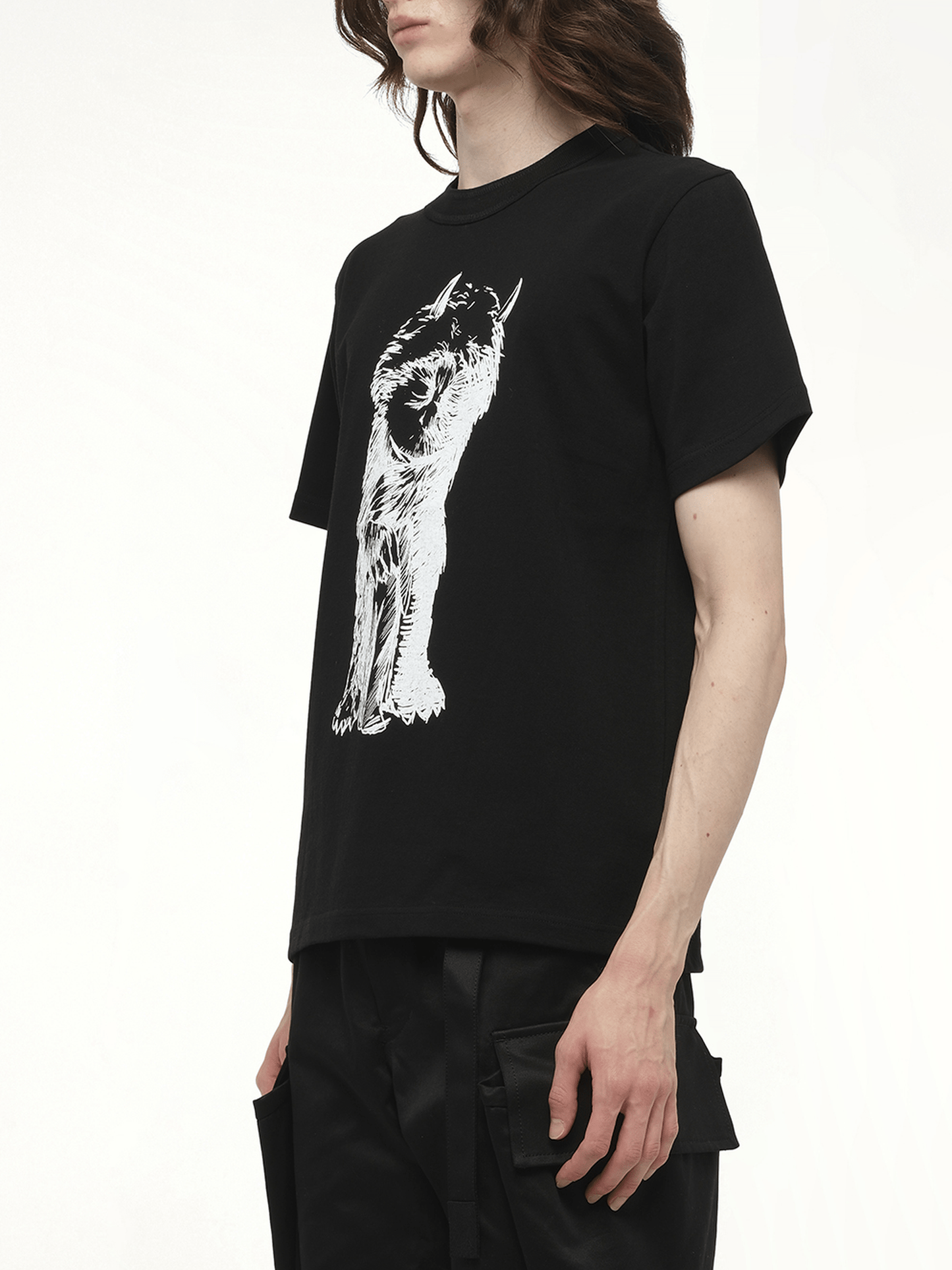 SACAI WHERE THE WILD THINGS ARE Monster T-Shirt (Black)