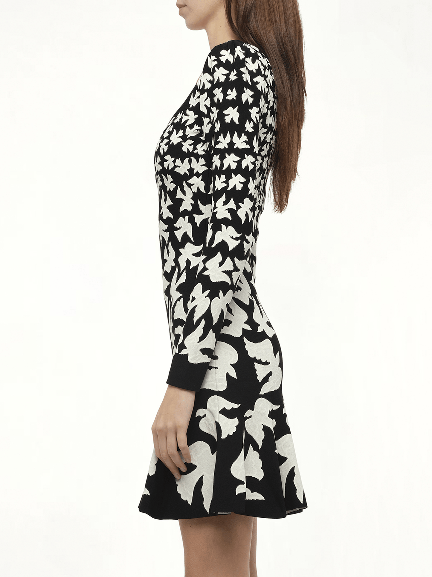 ALEXANDER MCQUEEN Knit Dress Birds (Black)