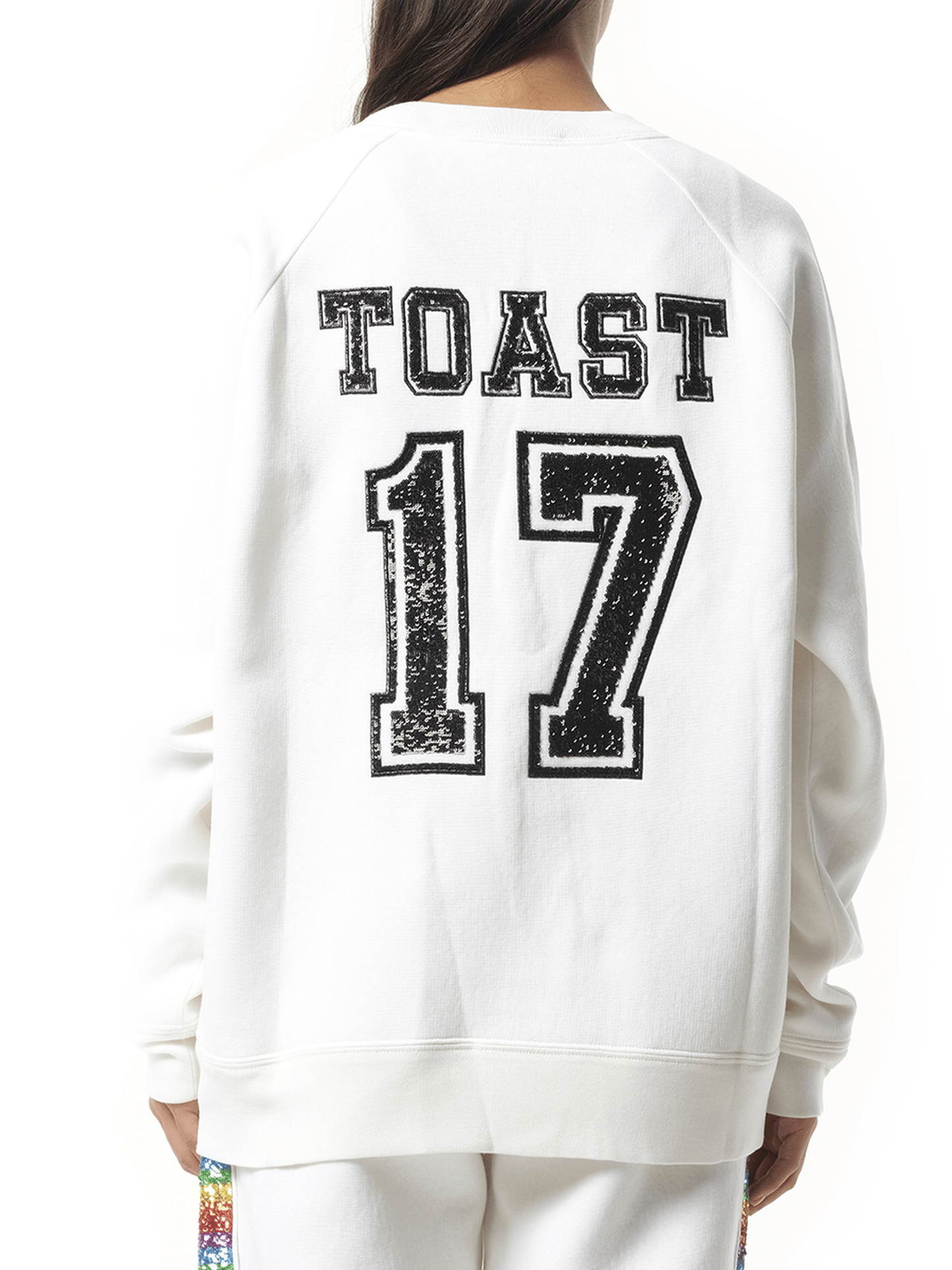 MARC JACOBS Long Sleeve Crew Sweatshirt (White)