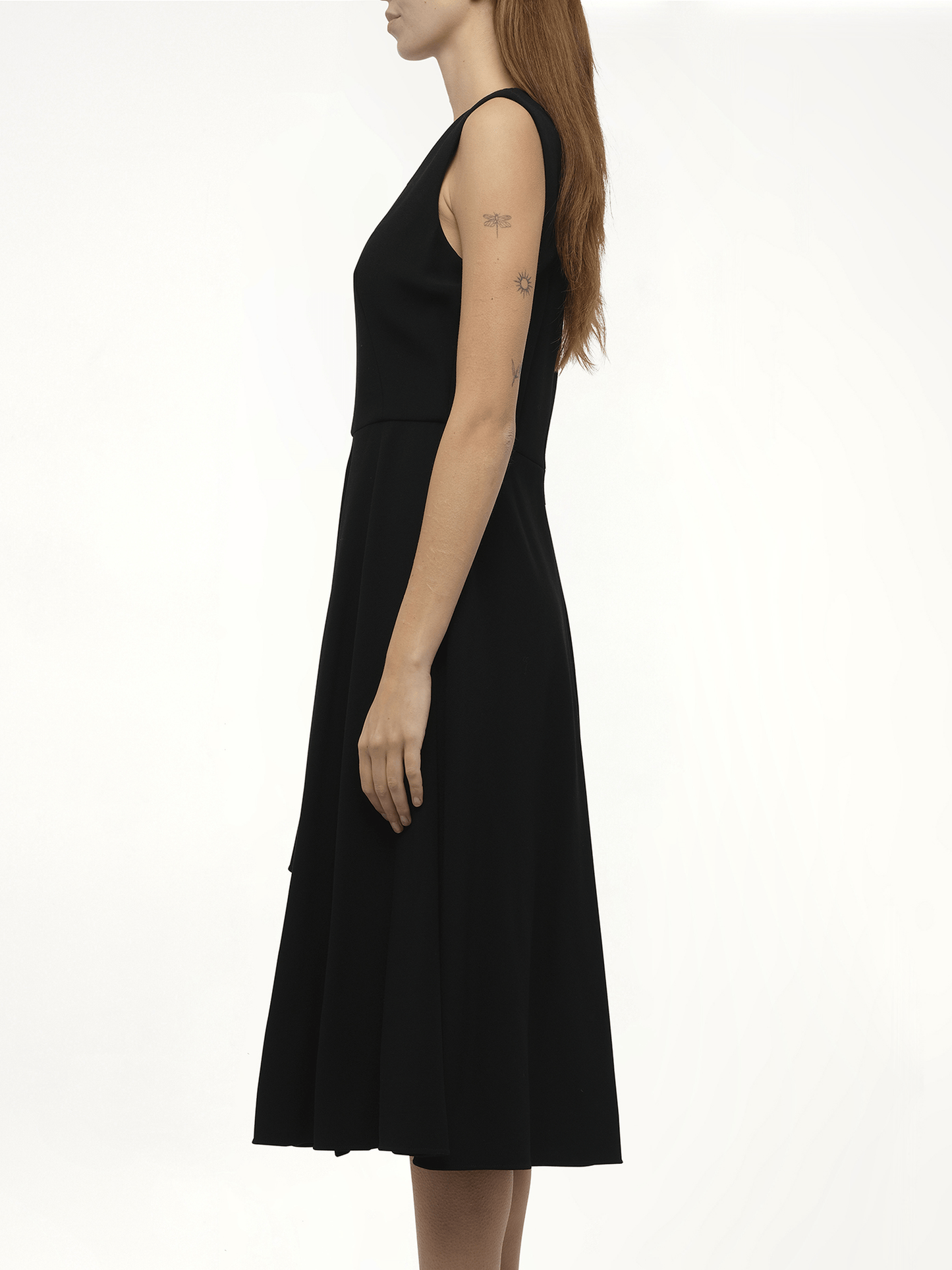 ALEXANDER MCQUEEN Amq Crepe Dress (Black)