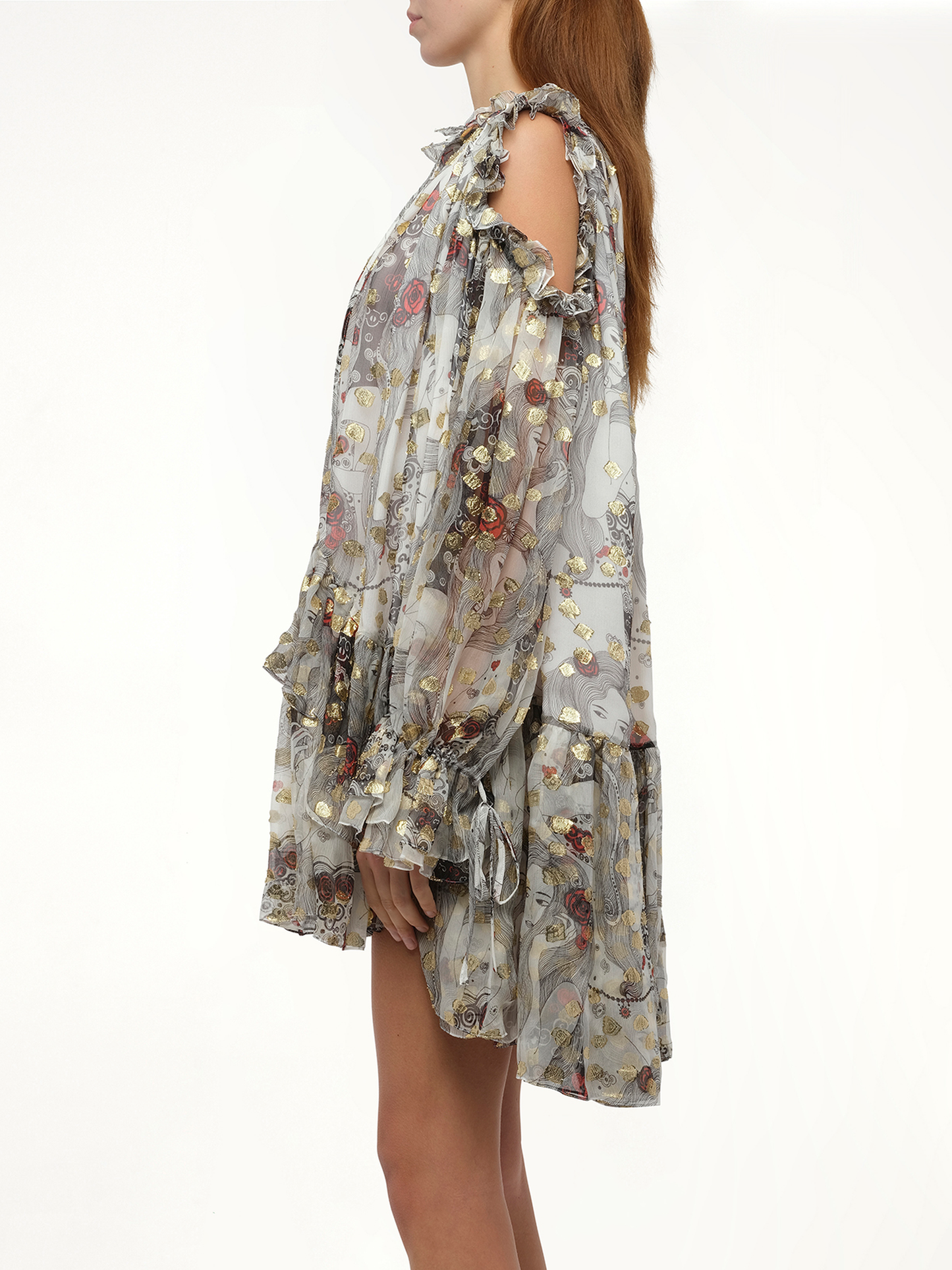 ALEXANDER MCQUEEN Jacquard Mini Dress (White)