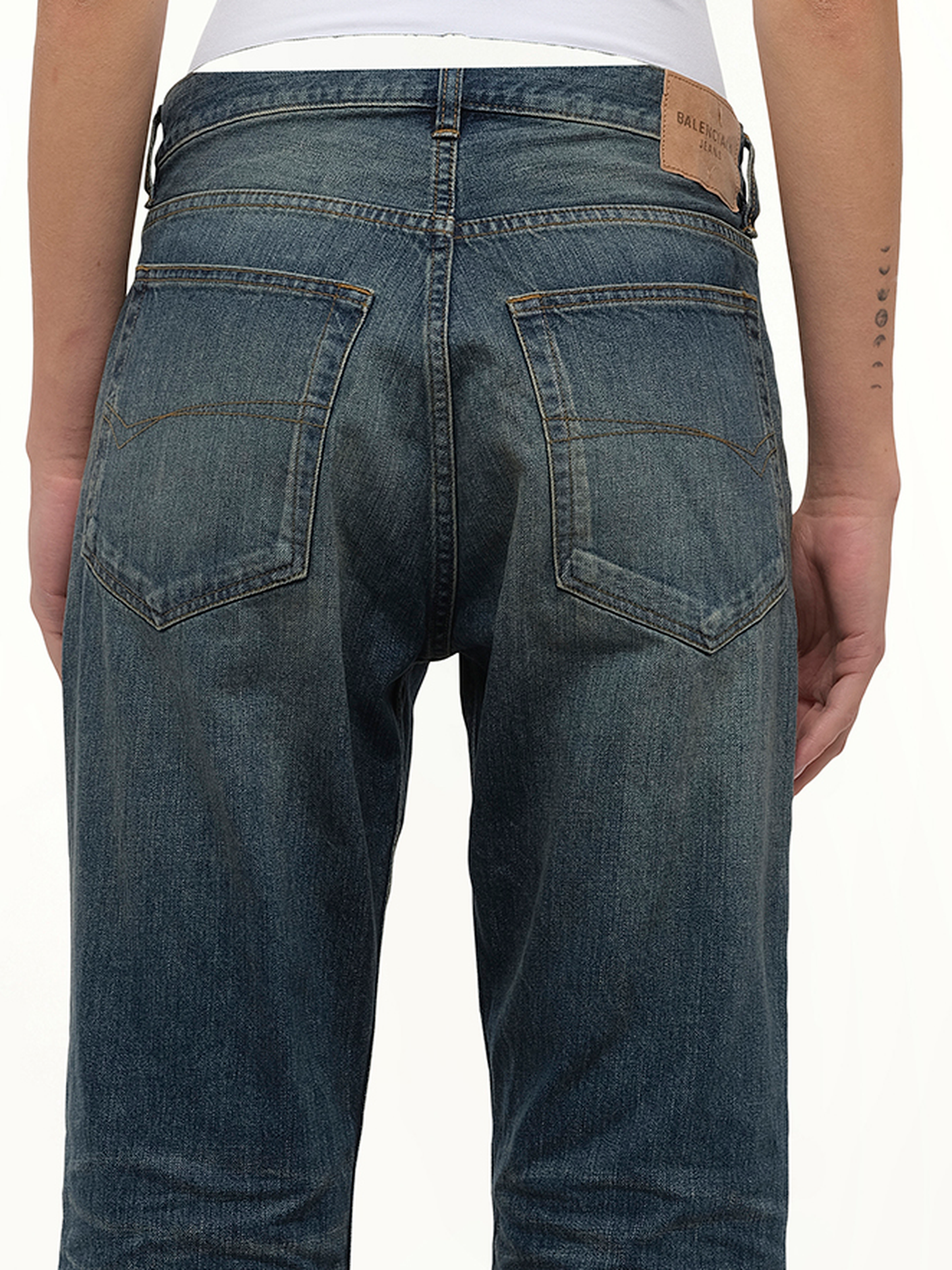 BALENCIAGA Straight Fit Denim Pants (Blue)