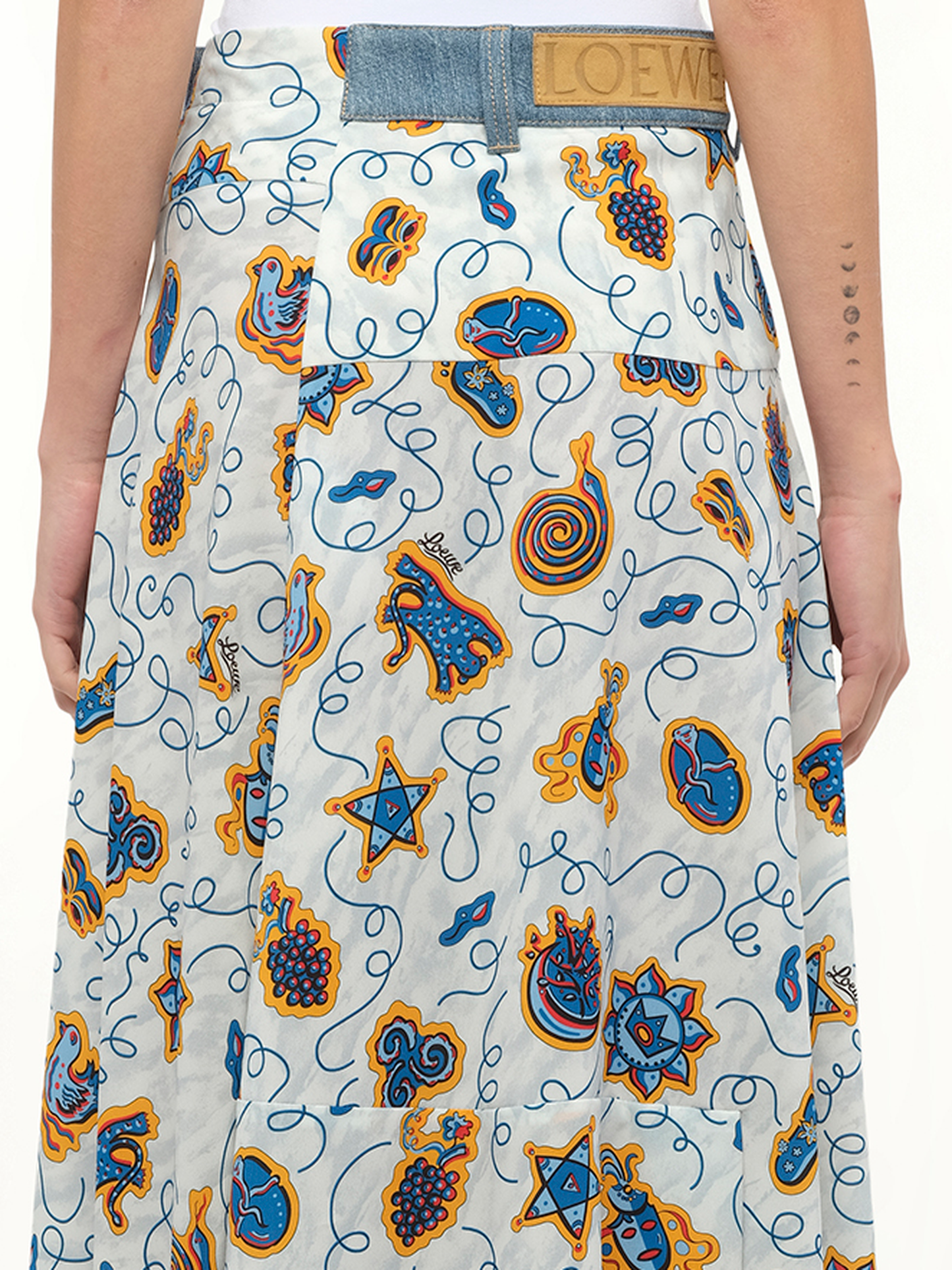 Loewe x Paula Prt Skirt Denim (White)