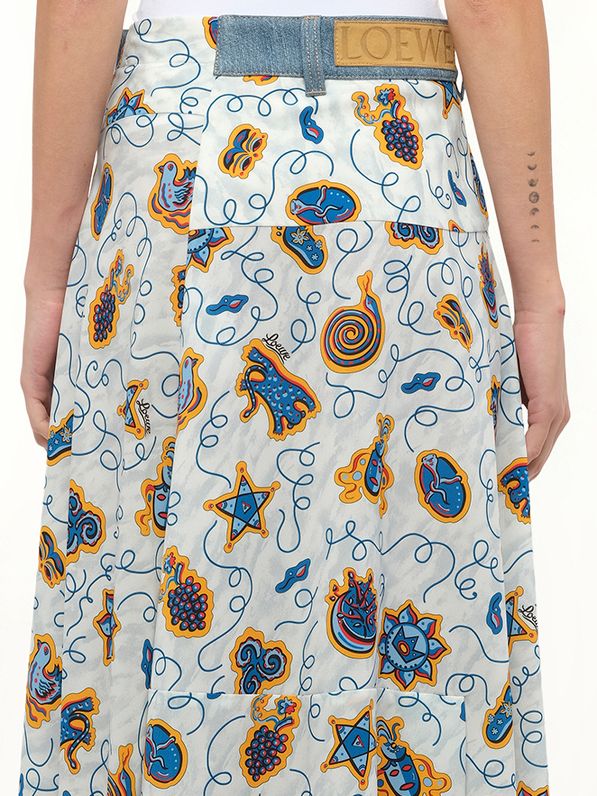 Loewe x Paula Prt Skirt Denim (White)