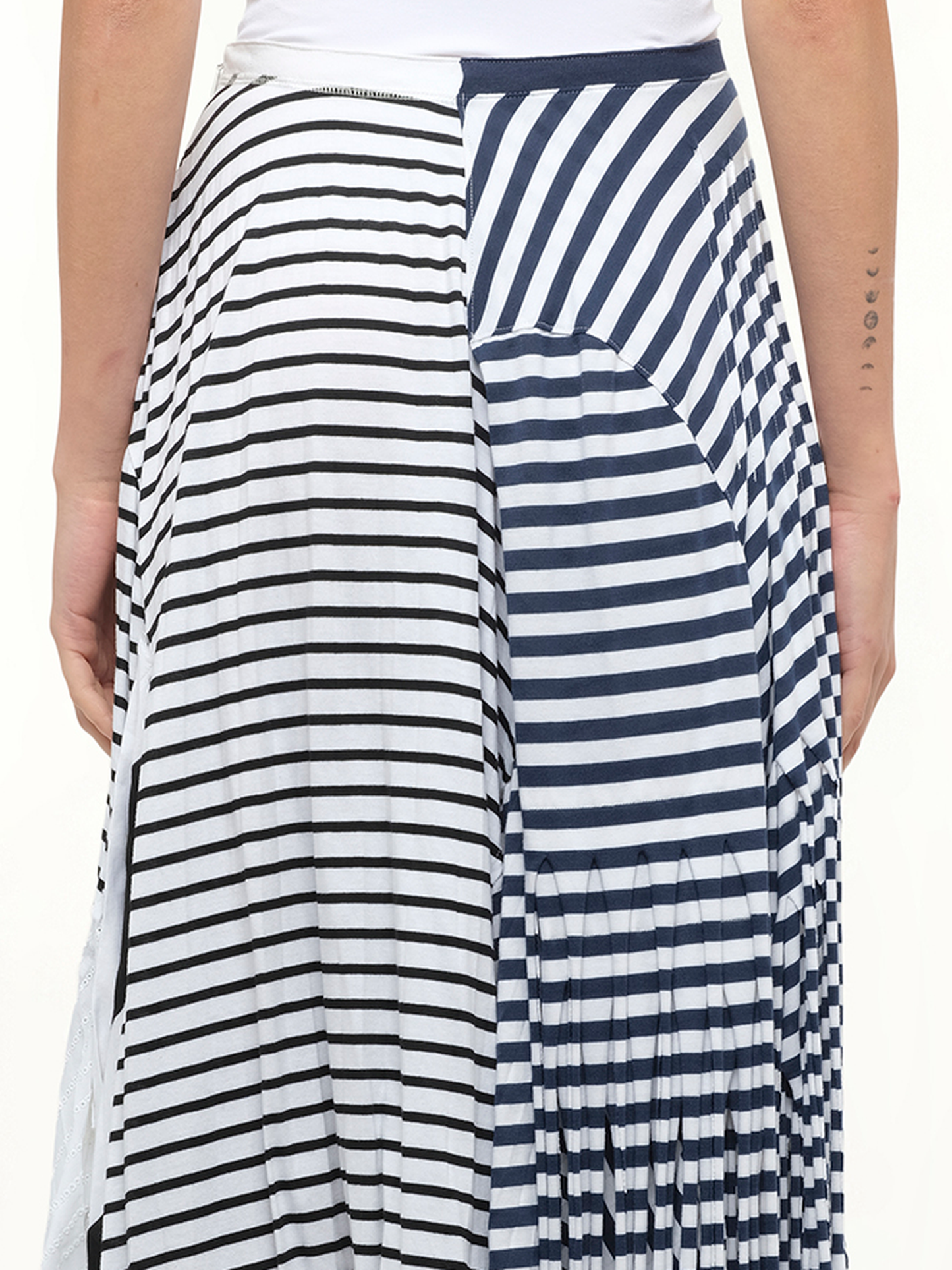 LOEWE Stripe Jersey Skirt (Navy)
