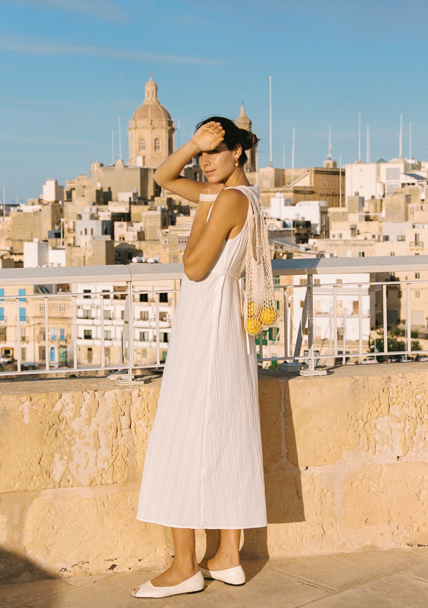 Auguste The Label River Midi Dress (White)