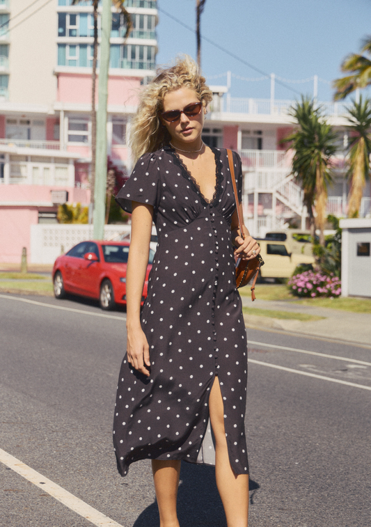 Image of Dresses. Productname: Auguste The Label Maureen Midi Dress in Black colour by brand - Auguste The Label