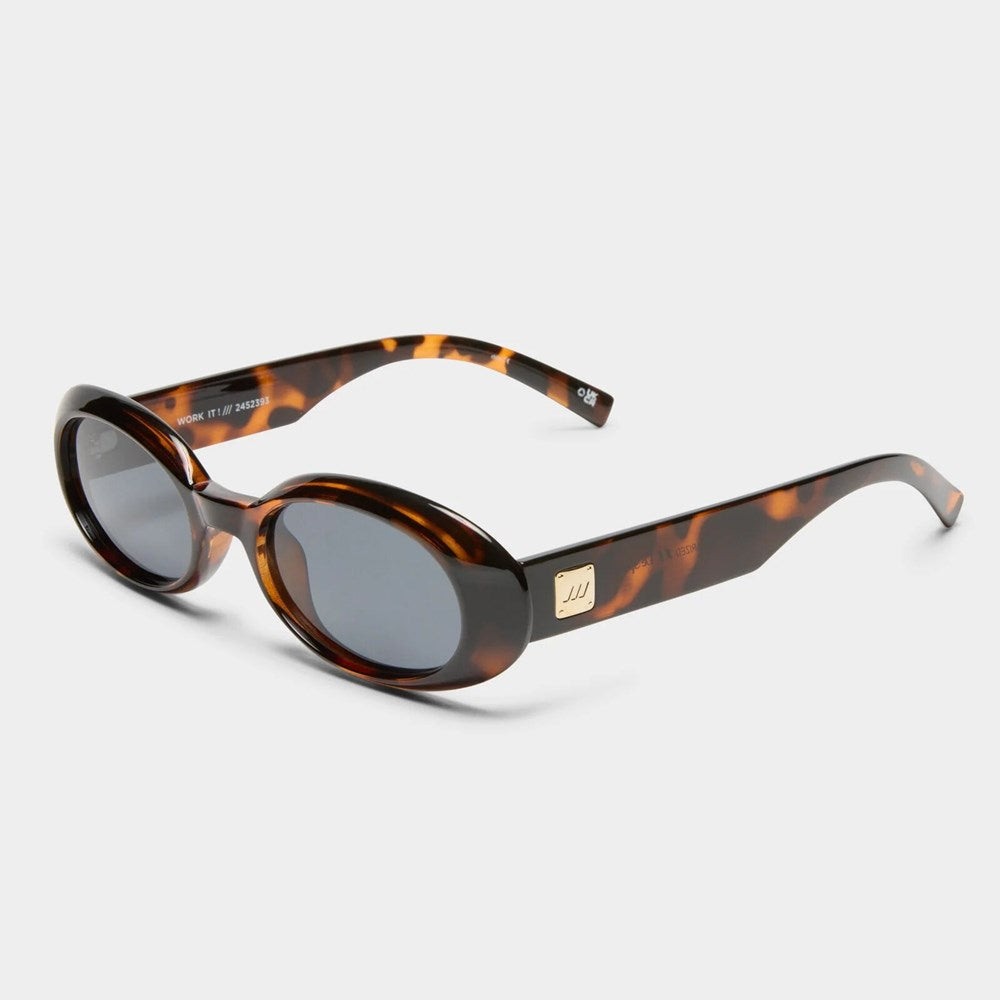 Image of Sunglasses. Product name - Work It in Dark Tort colour by brand - Sass Clothing