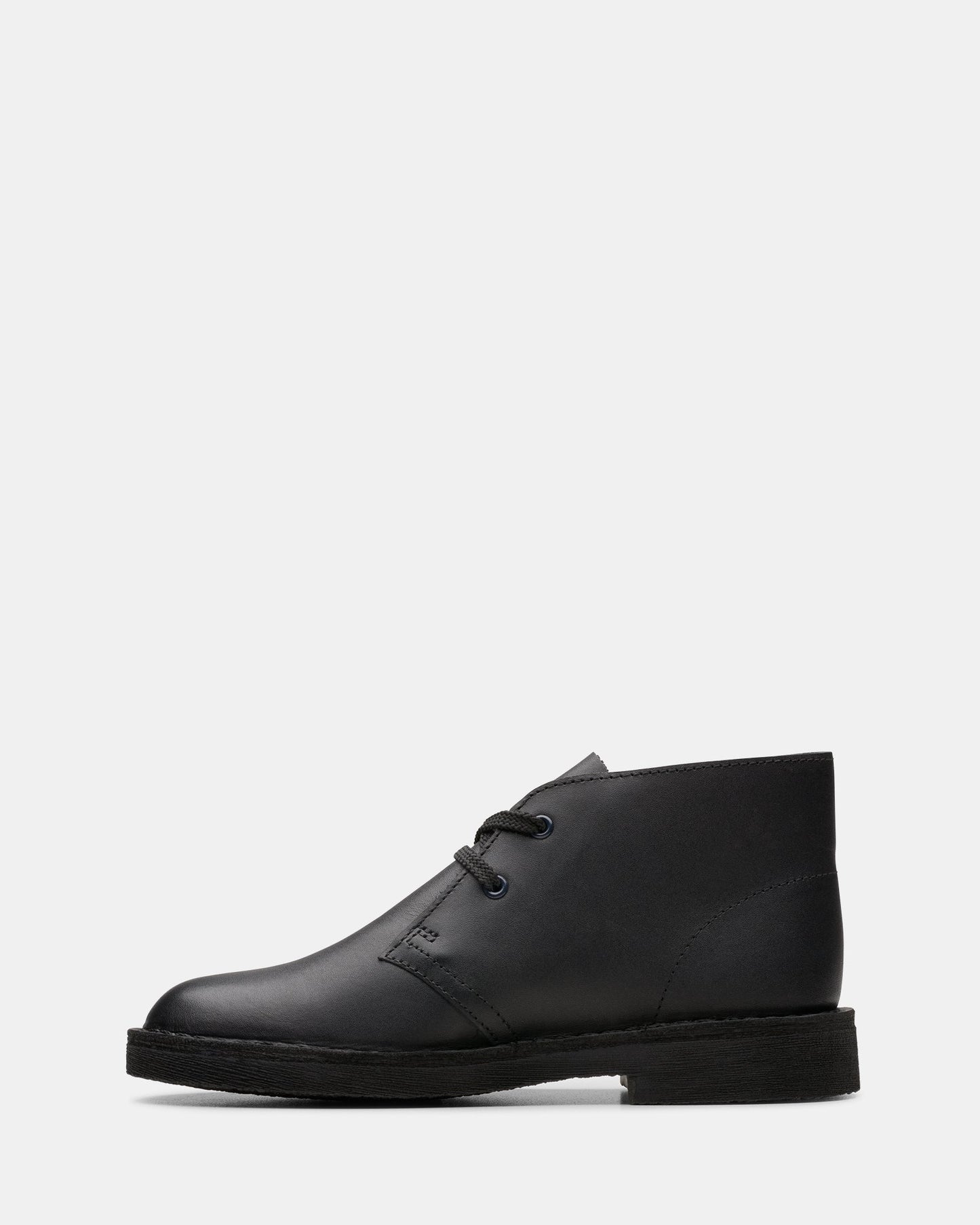 DESERT BOOT OLDER KIDS Black Leather