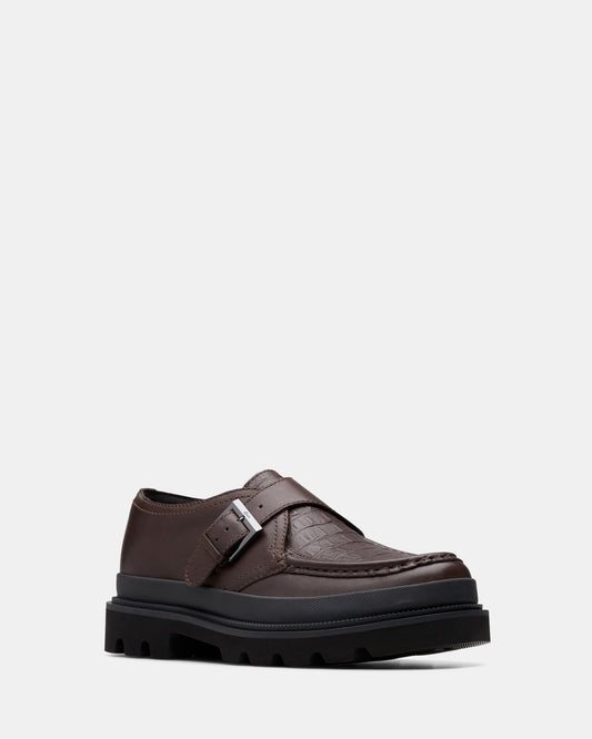 Badell Monk Brown Croc Leather