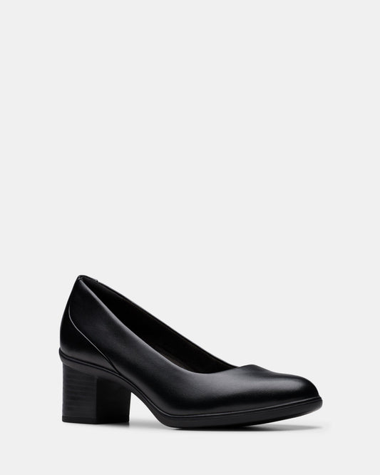 Shaya Poppy Black Leather