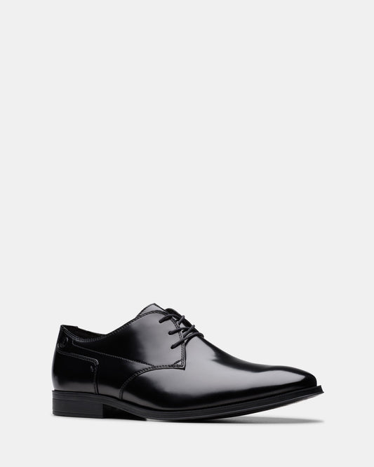 Paulton Lace Blk Hishine Leather
