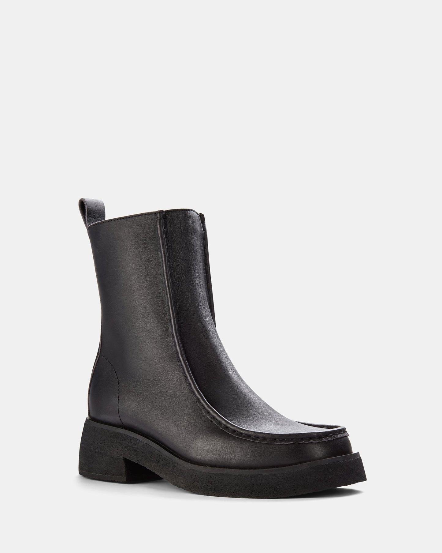 Effery Zip Black Leather