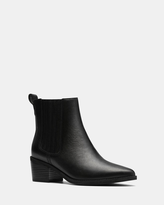 Morzine Top Black Leather