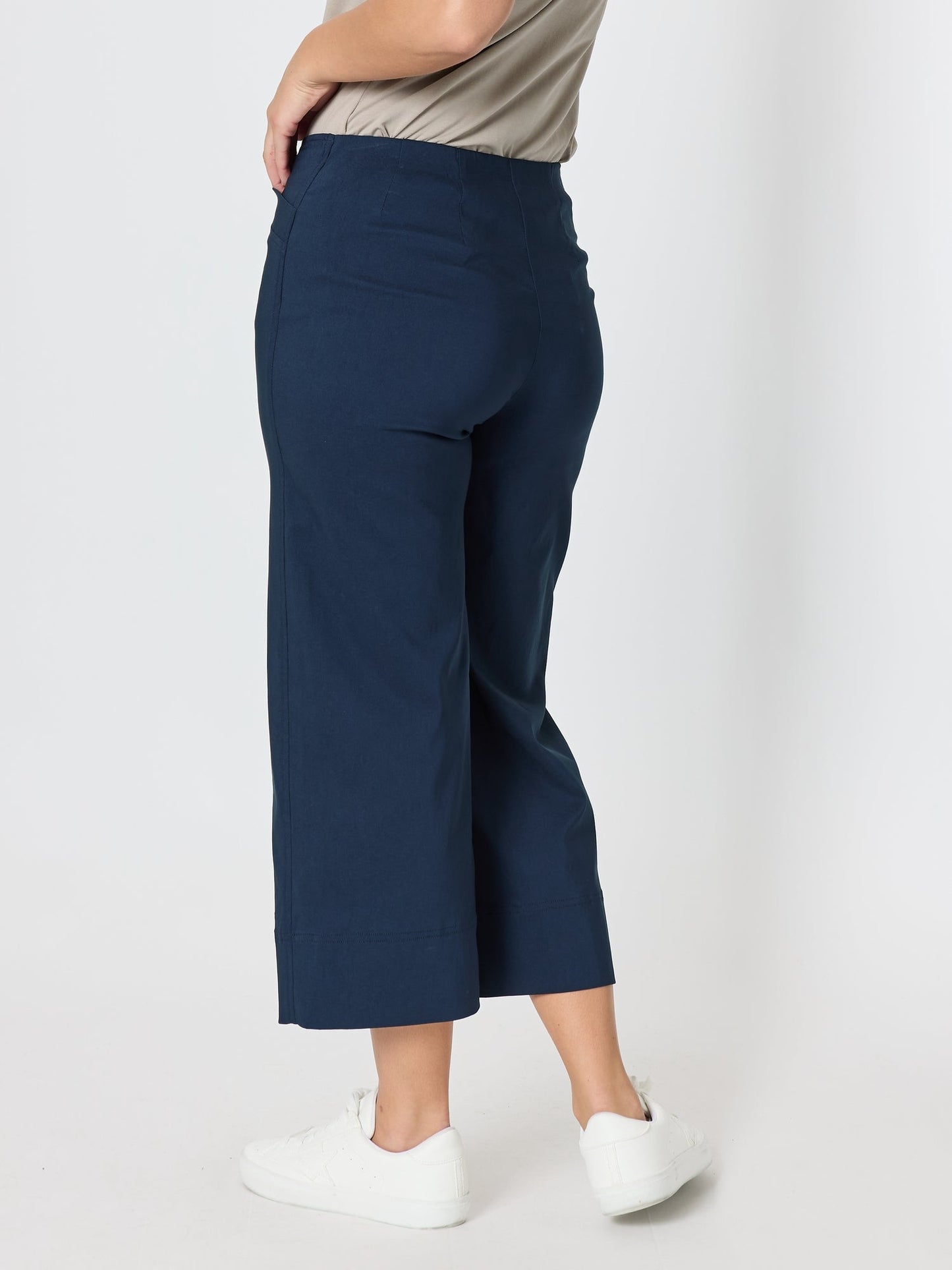 Threadz Zara Wide Leg Pant (Navy)