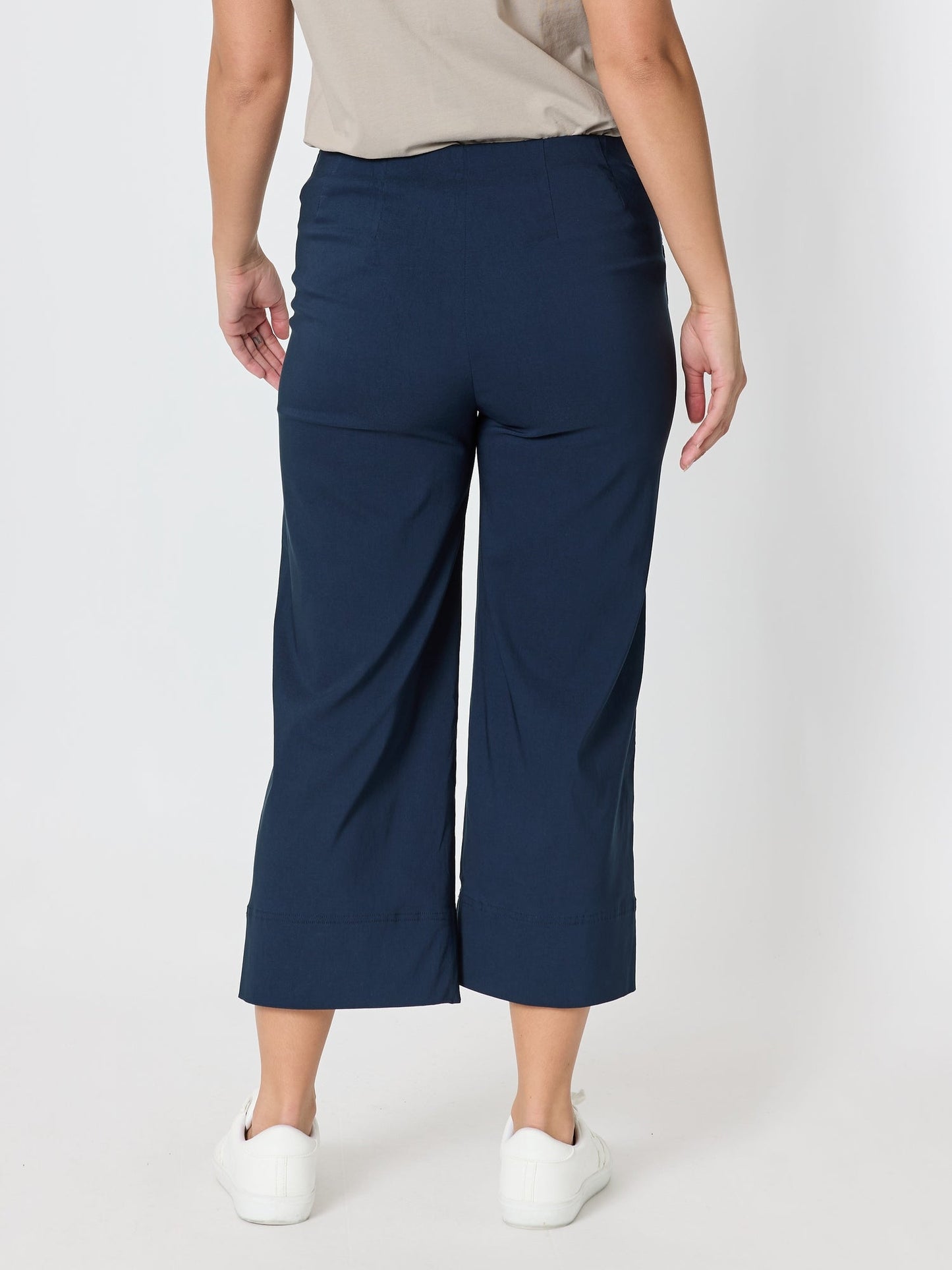 Threadz Zara Wide Leg Pant (Navy)