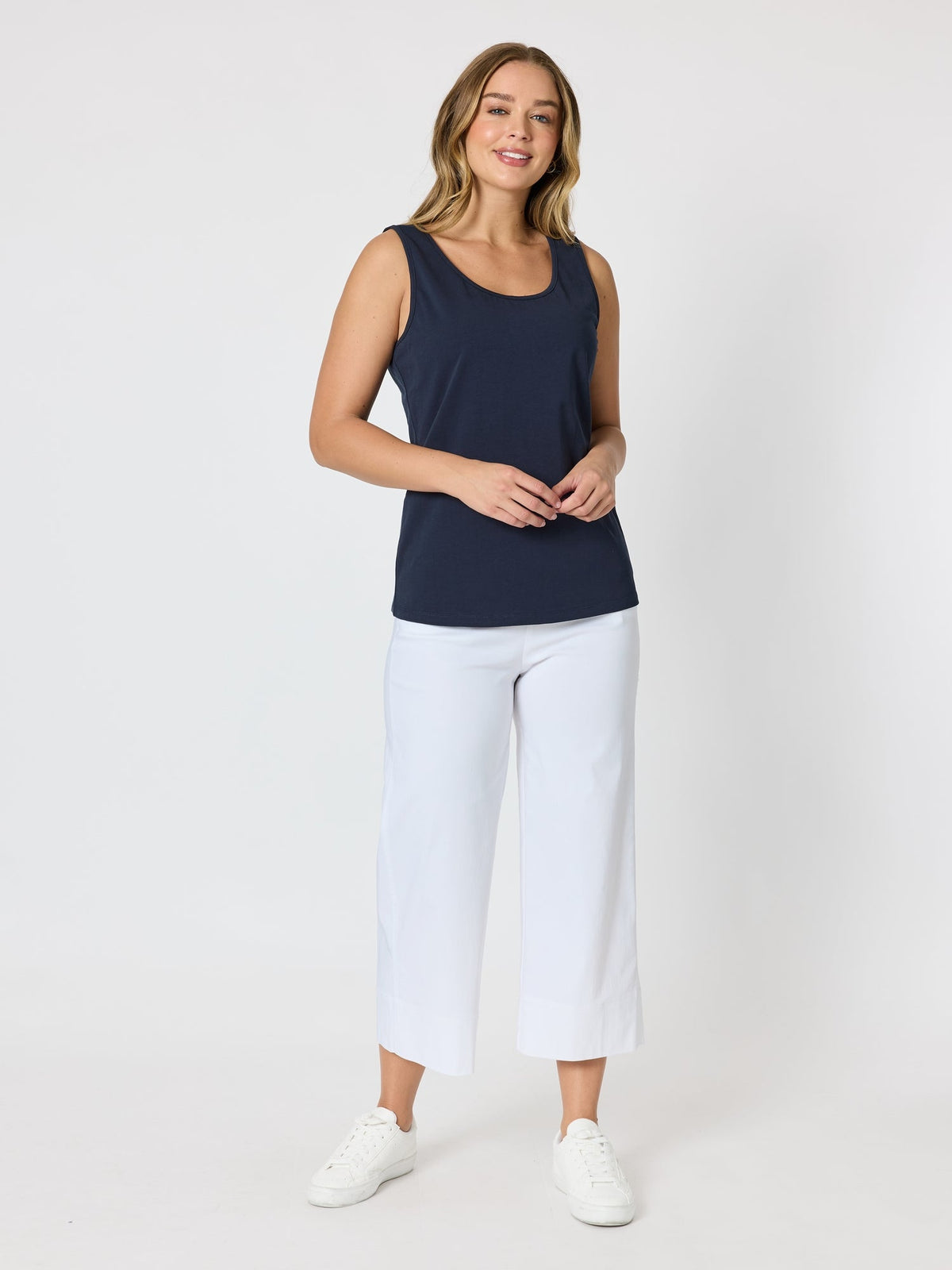 Threadz Zara Wide Leg Pant (White)