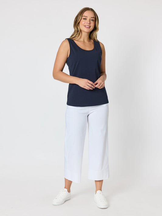 Threadz Zara Wide Leg Pant (White)
