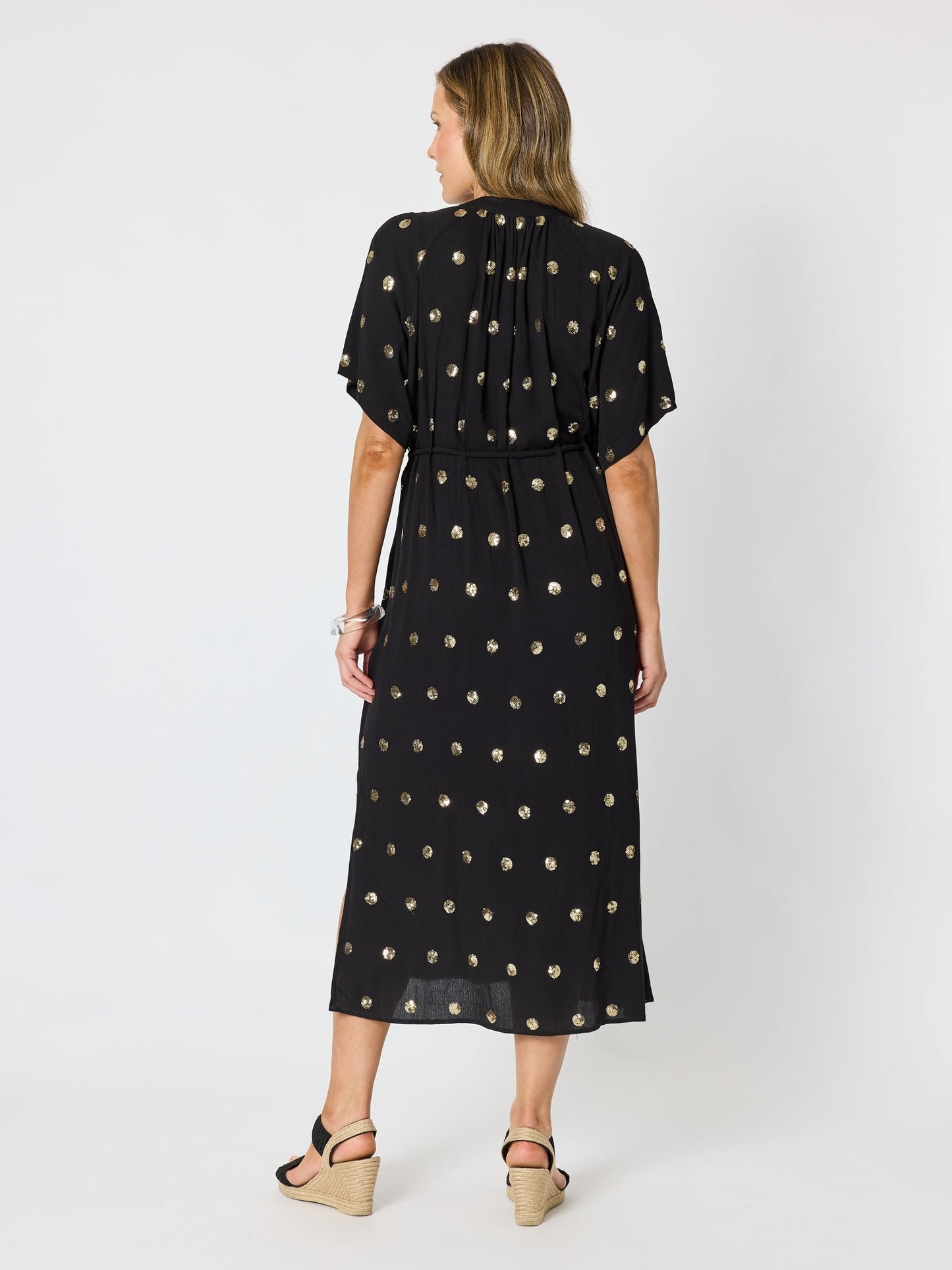 Hammock & Vine Moonlight Sequin Dress (Black/Gold)