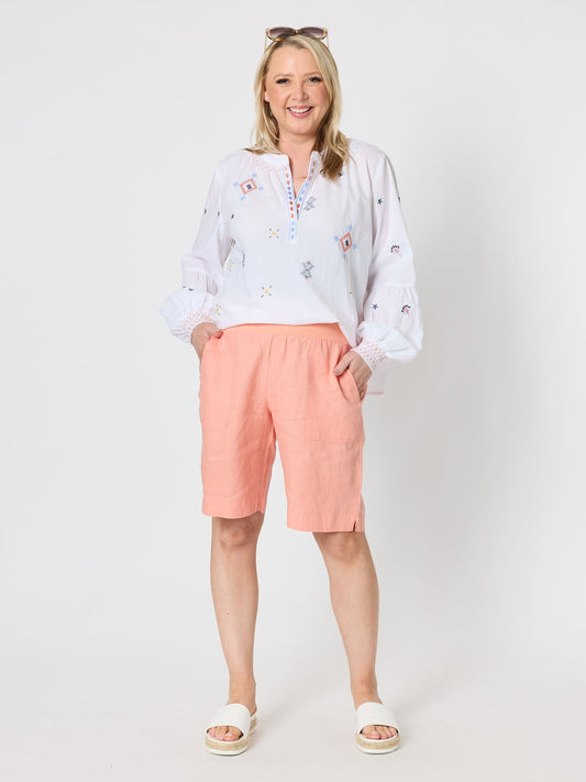 Gordon Smith Tuscan Sky Cotton Top (White Multi)