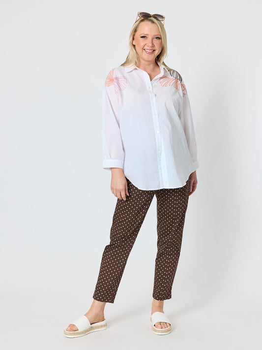 Gordon Smith Shell Print Pant (Mocha)