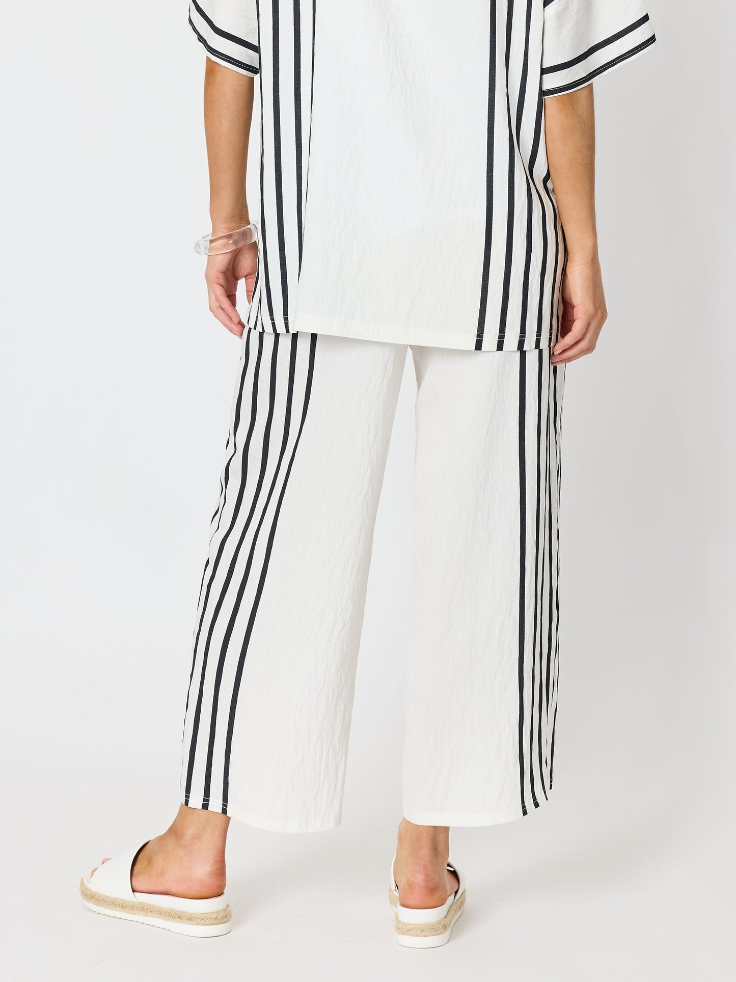 Clarity Sevilla Stripe Print Pant (White/Black)