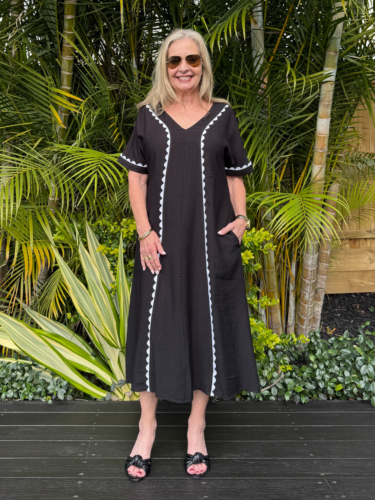 Image of Dresses. Product name - Del Mar Dress Black in Black colour by brand - Clarity