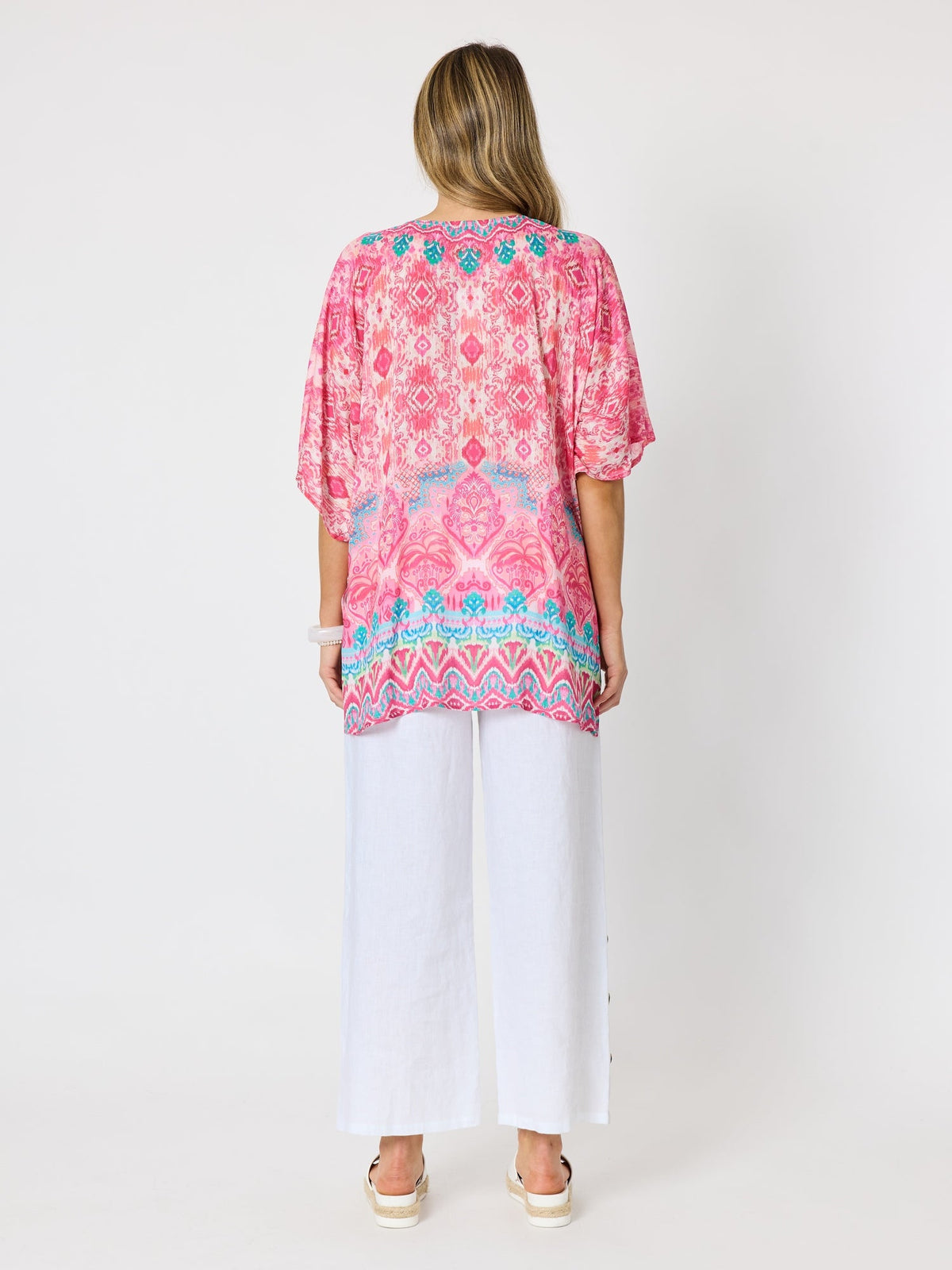 Hammock & Vine Coastal Daydream Print Top (Raspberry Multi)