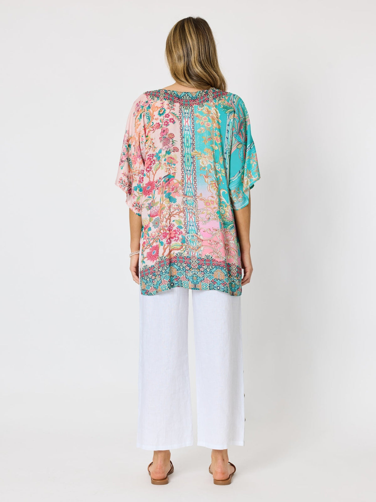 Hammock & Vine Botanica Floral Print Top (Blush Multi)