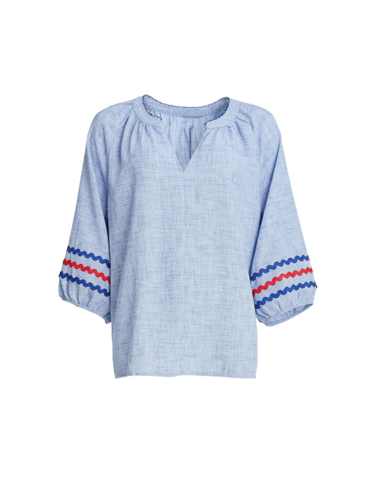 Threadz Canopy Ric Rac Top (Chambray)
