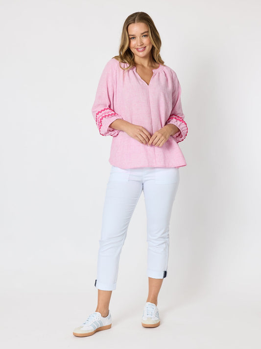 Threadz Canopy Ric Rac Top (Lipstick)