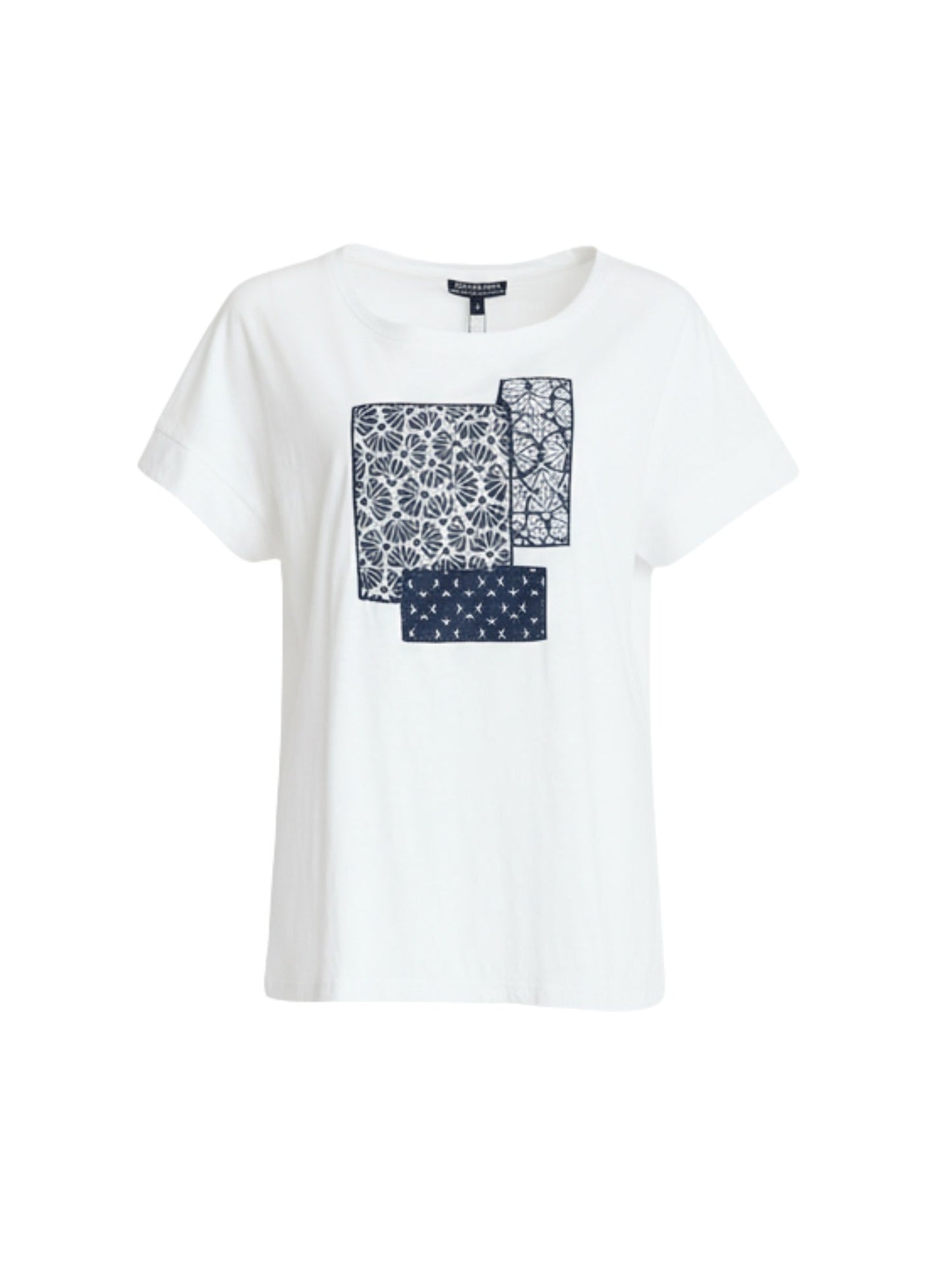Gordon Smith Riviera Patch Cotton Tee (White/Navy)