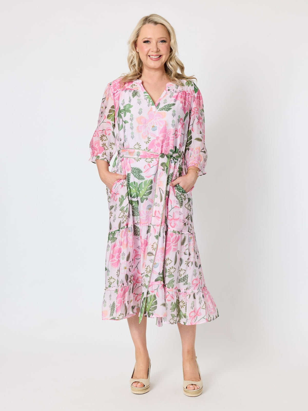 Gordon Smith Desert Oasis Floral Print Dress (Musk Multi)