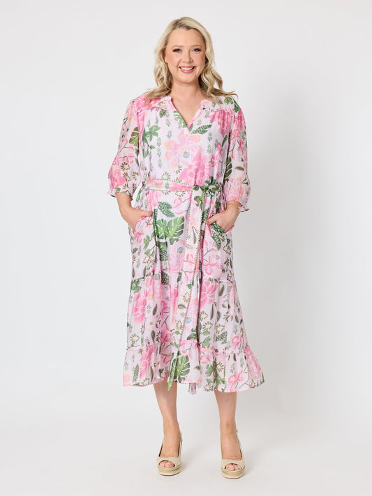 Gordon Smith Desert Oasis Floral Print Dress (Musk Multi)