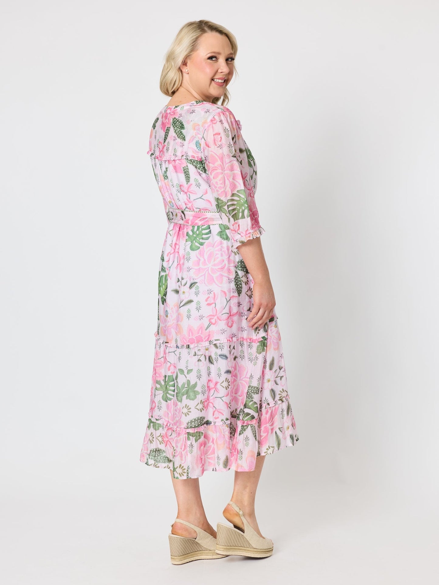 Gordon Smith Desert Oasis Floral Print Dress (Musk Multi)