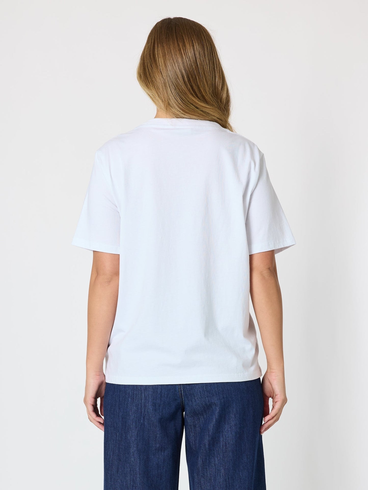 Threadz Amour Relaxed Embroidered Tee (White)
