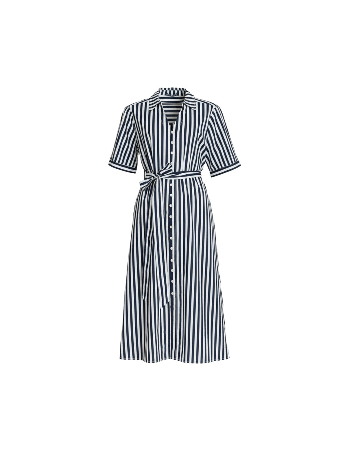 Gordon Smith Riviera Stripe Print Shirtdress (Navy/White)