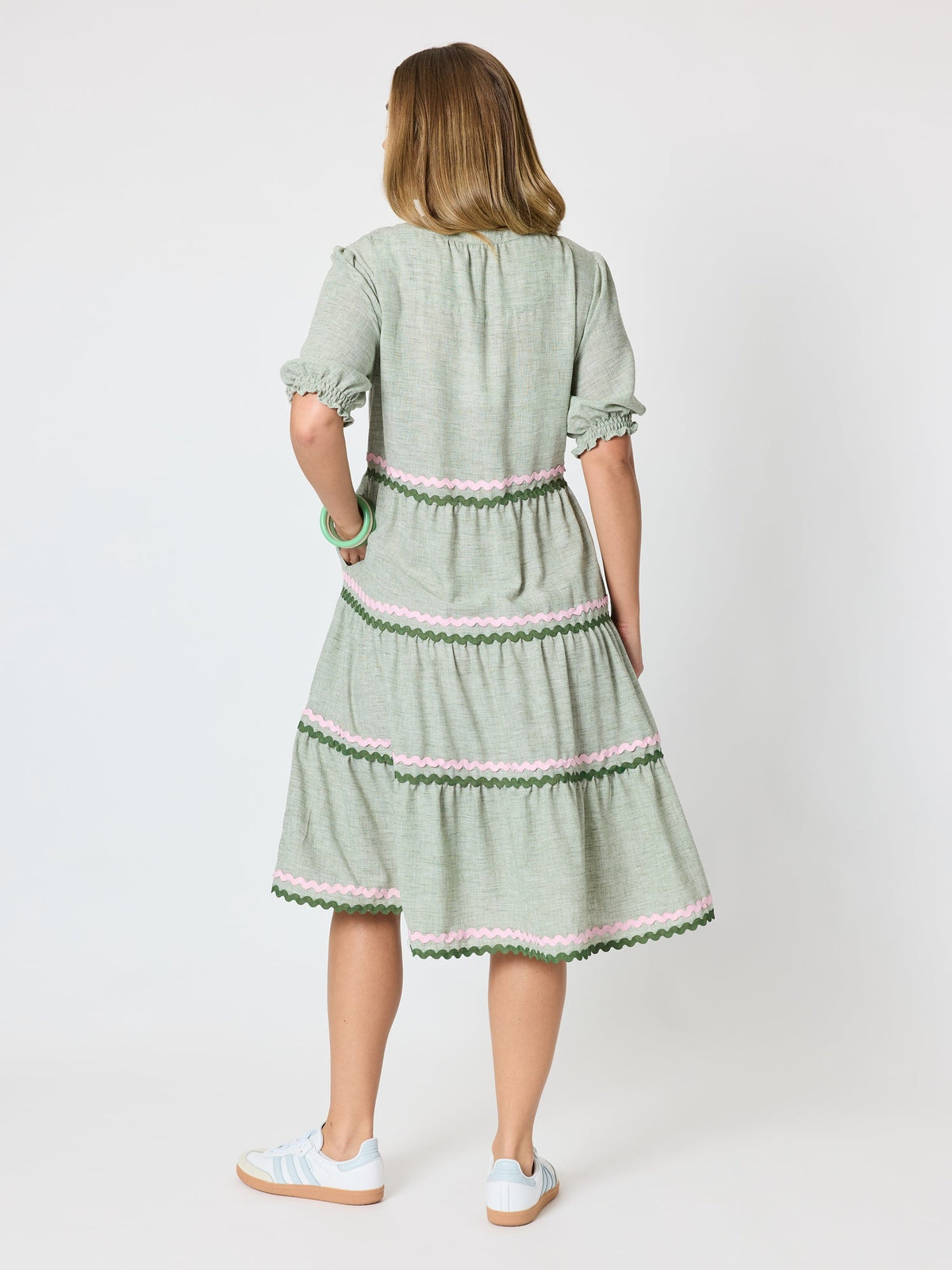 Threadz Canopy Ric Rac Dress (Olive)